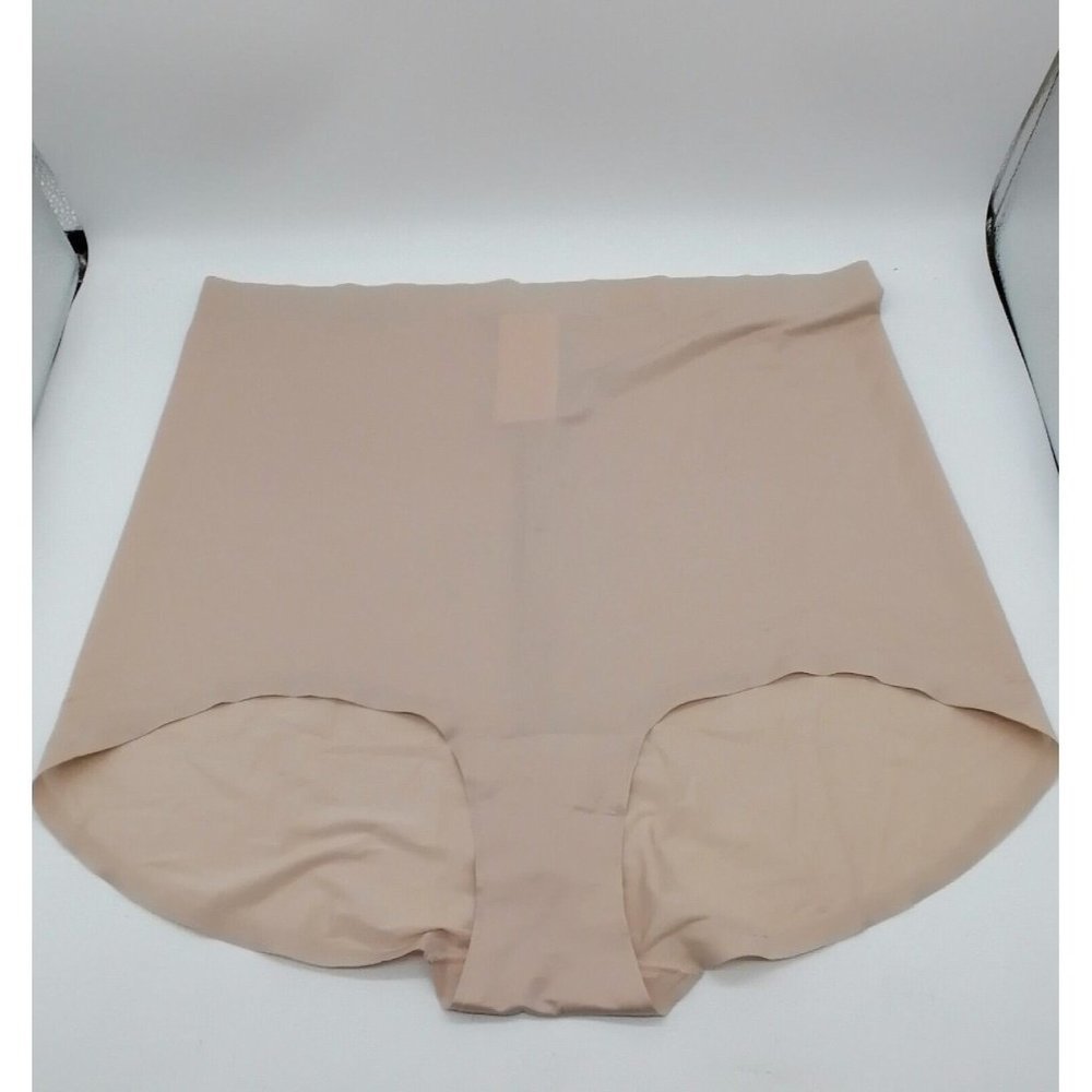 Nearly Nude Womens Panties‎ Beige Nylon Blend Briefs Cotton Liner XL/1X NEW